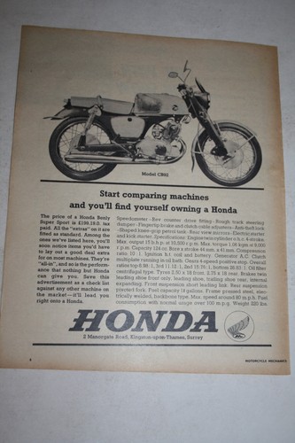 1963 advert for honda benly - 1963,
