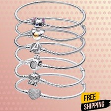 S925 Sterling Silver Snake Chain Bracelet Spider Man Charm Fits European Jewelry