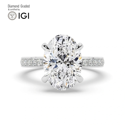 Oval diamond engagement ring - diamond,