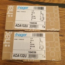 HAGER RCBO 32A 2pc single pole