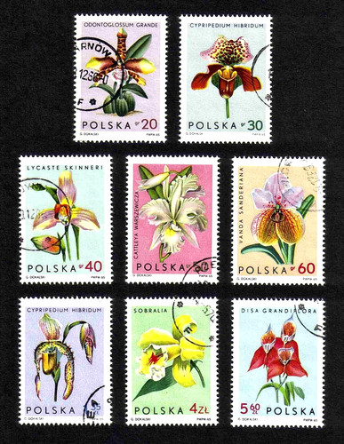 Poland 1965 orchids - short, set