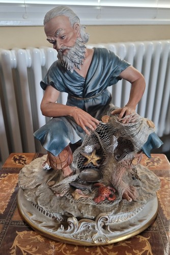 Capodimonte fisherman with net - fisherman,