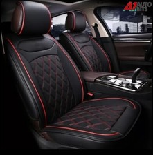 Black Quilted Diamond PU Leather Front Seat Cover For Vauxhall Corsa Astra Mokka