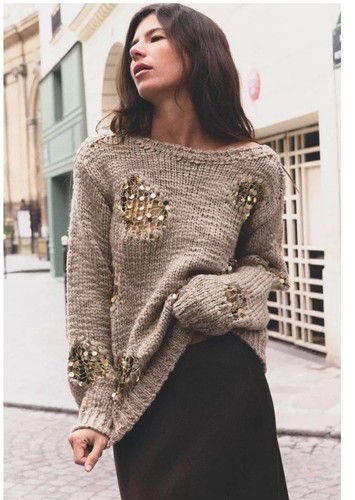 Zara new woman sequin knit - zara,