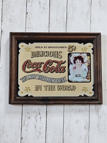 Vintage 70s coca cola - vintage, framed