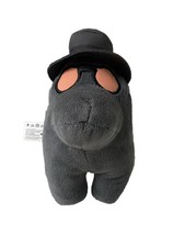 Among Us Grey Soft Toy Keyring Bag Clip 6" Stuffed Plush Character Game