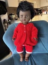 Vintage black doll inches - black,