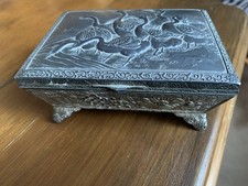 VTG SILVER PLATED Japanese tobacco box