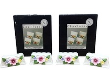 St Michael Vintage Charlotte Floral Place Card Holders Fine Bone China Set of 8