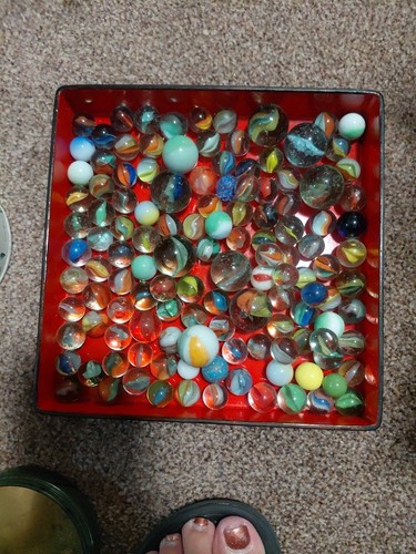 Job lot marbles large and - ,