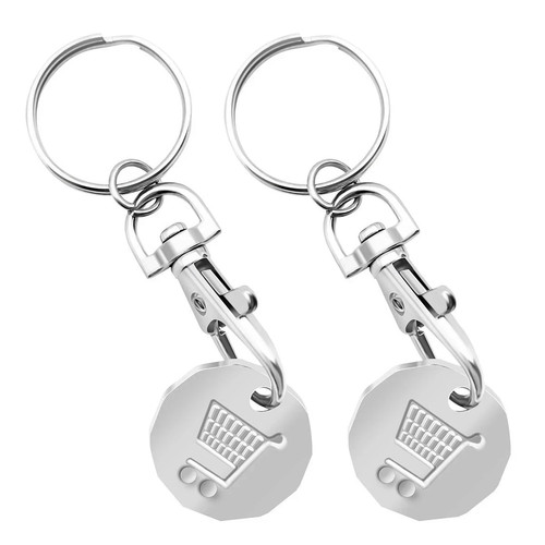 Trolley coin keyring - trolley,