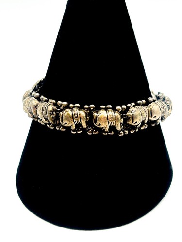 Vintage silver tone elephant - vintage,