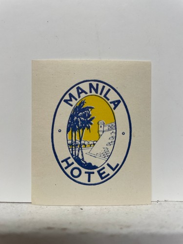 Manila hotel luggage label - manila,