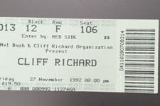 Cliff Richard Ticket Stub