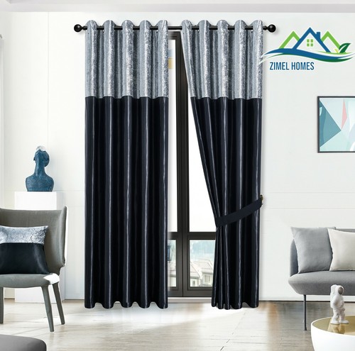 Crushed velvet band curtains - velvet,