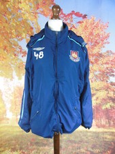 West Ham United blue 100% polyester Umbro player issue Jacket. UK men's size XL