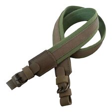 Green Canvas Leather Wide Rifle Sling Shotgun Air Gun Strap Hunting Shooting