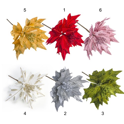 White faux snow leaves - faux,