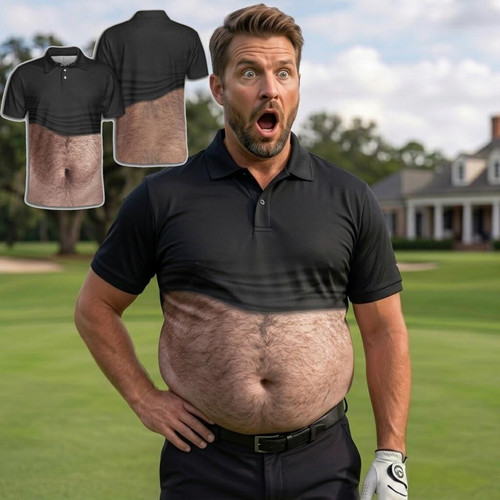 Funny hairy chest polo shirt - polo,