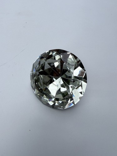 Large faceted crystal glass - faceted,