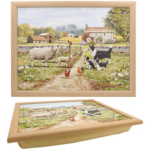 Lap tray cushion collie - tray,