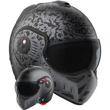 Roof Boxer Alpha Motorcycle Flip Up Helmet - Blackstar / Matt Graphite