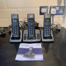 Triple  phone set BT Freestyle 750 Cordless Including Answer Phone Big Button