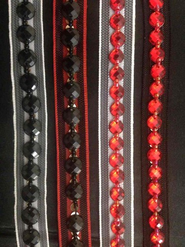 18mm rhinestone beaded ribbon - rhinestone,