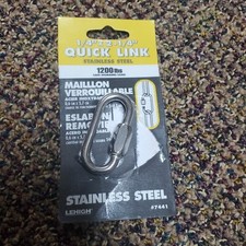 2 - Zinc 1/4" Quick Link Chain