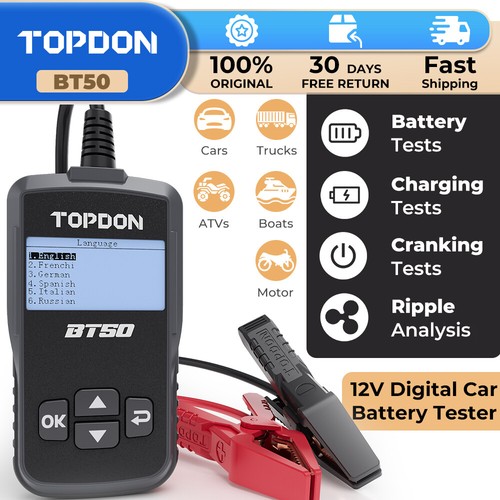 Topdon battery tester bt50 - tester,