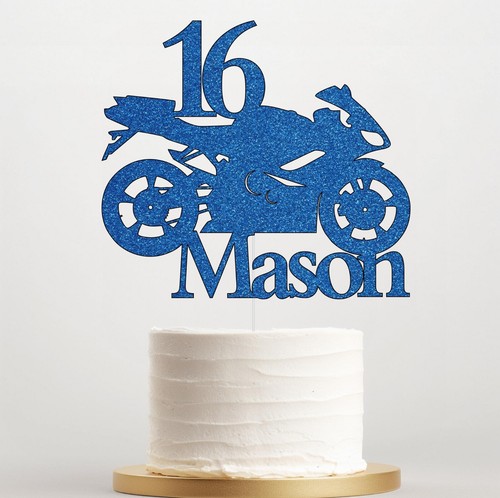 Personalised cake topper - topper, biker