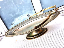 ANTIQUE JAMES DEAKIN & SONS SILVERPLATED EPNS FOOTED FRUIT BASKET WITH HANDLE