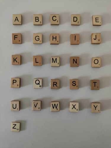 Wood scrabble replacement - scrabble,