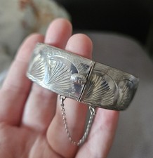 Hallmarked Sterling Silver Bangle Vintage, Birmingham, 1966, 44g