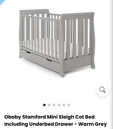 Obaby stamford mini sleigh cot - mini,