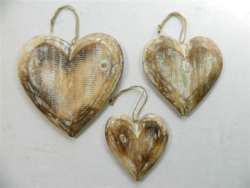 Wooden hanging heart - hanging, art
