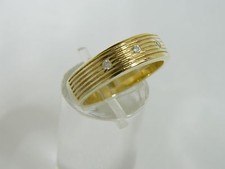 9ct Gold Diamond Set Gents Ring
