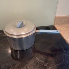 vintage prestige pan. Large. 3 Ltr. Blue Handles. 