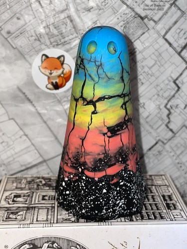 Rainbow crackle snowglobe - rainbow,