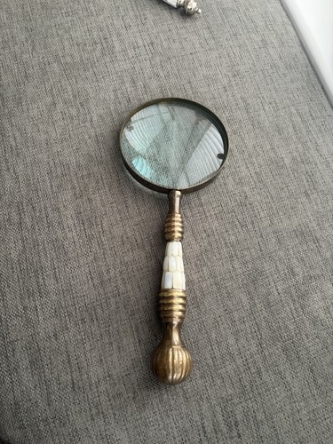 Vintage brass letter reading - vintage,