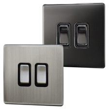 Double Light Switch 2 Gang 2