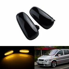 2x Black Side Indicator LED Repeater Light For Opel Vauxhall Astra MK4 Zafira A