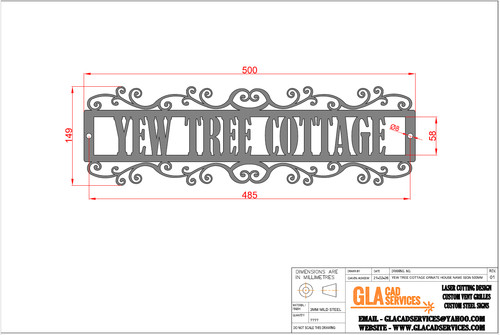 Yew tree cottage ornate - yew,