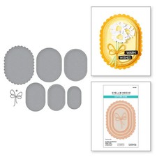 Scallop and stitched edge oval