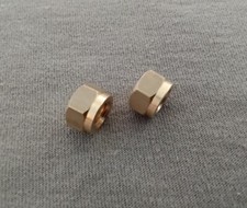 Lambretta Brass Exhaust Nuts 7mm - Series 1,2,3 Li,SX,TV,Gt,Gp