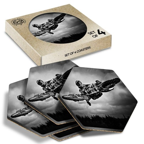 Hexagon coasters bw - 4,