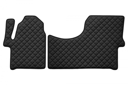 Black quilted eco leather - black,
