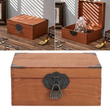 Wooden Jewellery Chest Box Lockable Latch In Wedding Cards Box Storage Unit Gift