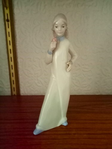 Made spain figurine girl in - made,