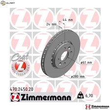 2x BRAKE DISC 470.2450.20 FOR